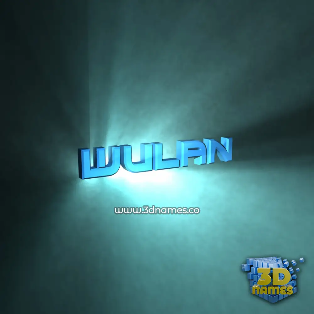 wulan in Light Shine style - 3D name wallpaper