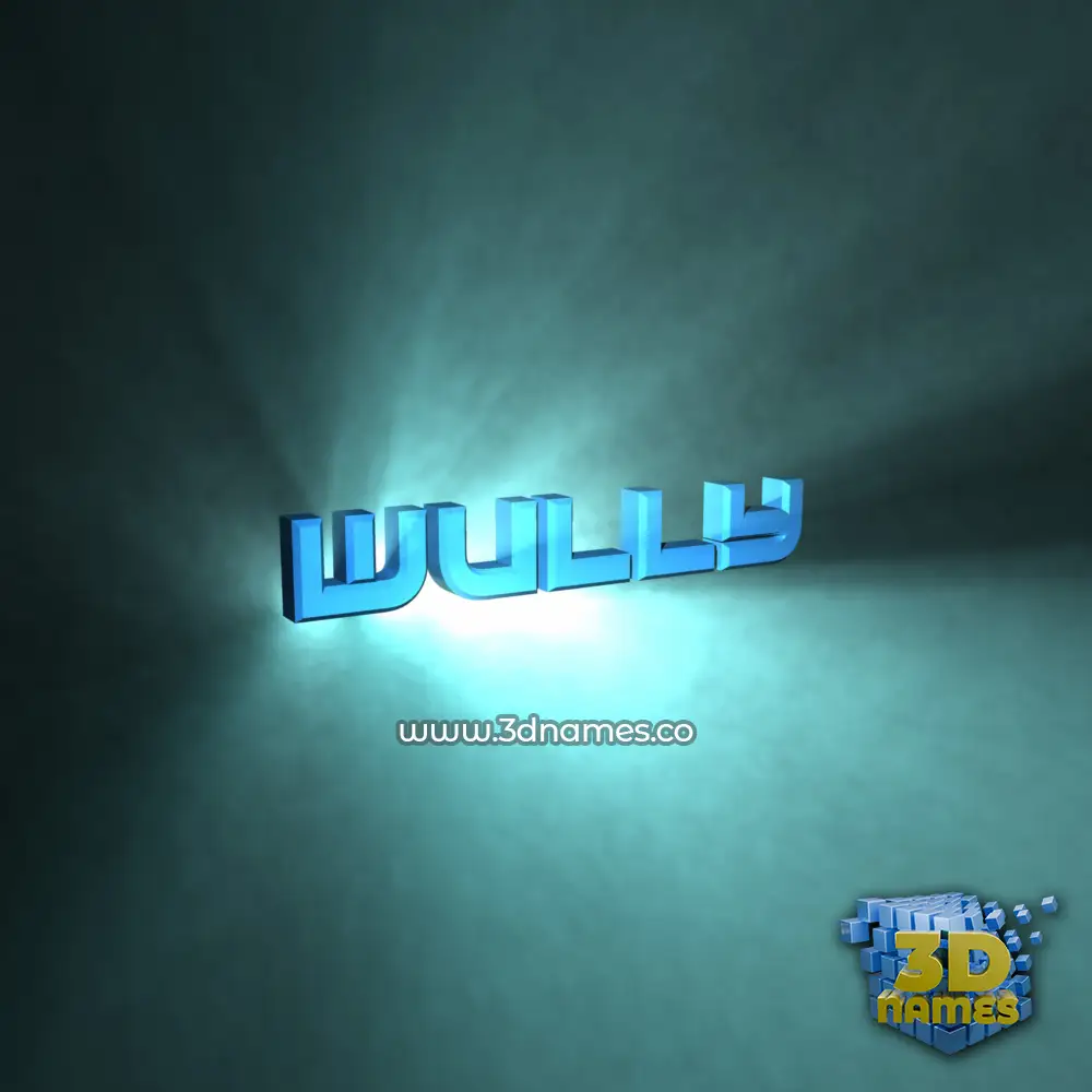 wully in Light Shine style - 3D name wallpaper