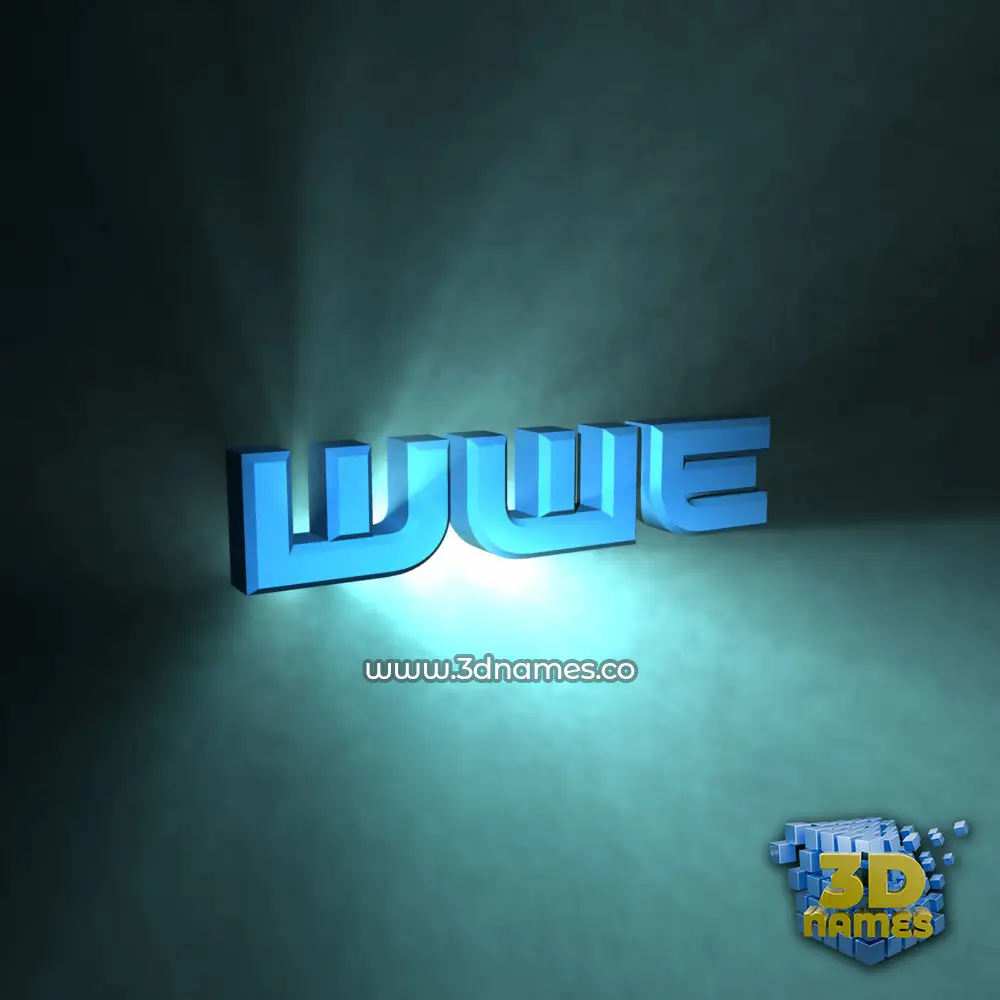 wwe in Light Shine style - 3D name wallpaper