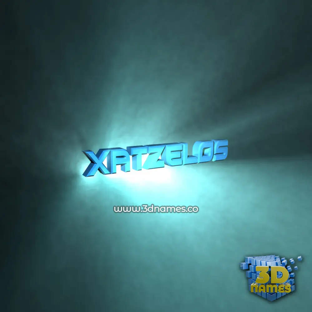 xatzelos in Light Shine style - 3D name wallpaper
