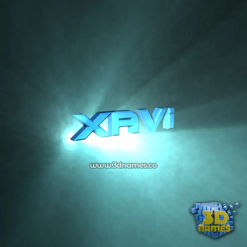 xavi in Light Shine style - 3D name wallpaper