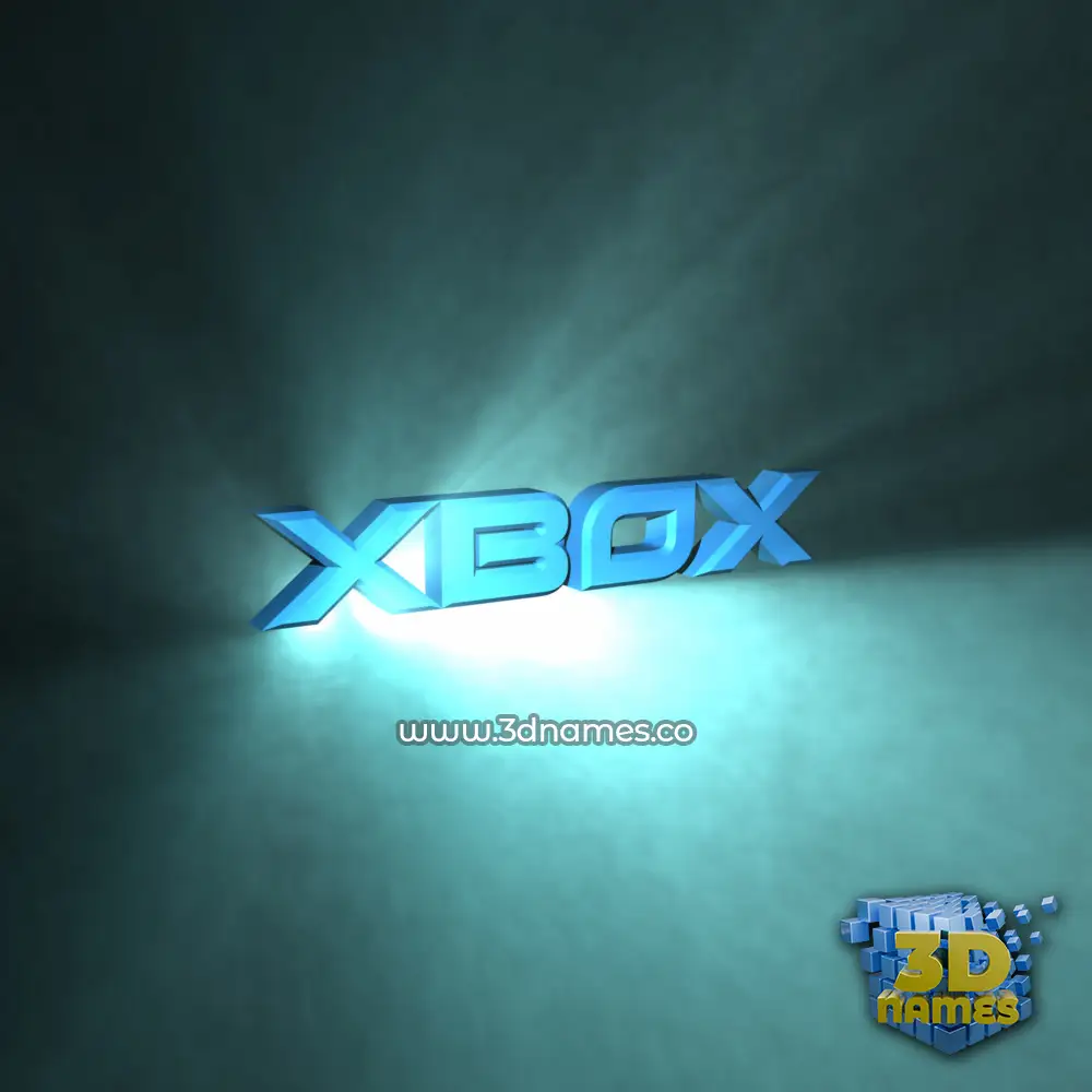 xbox in Light Shine style - 3D name wallpaper