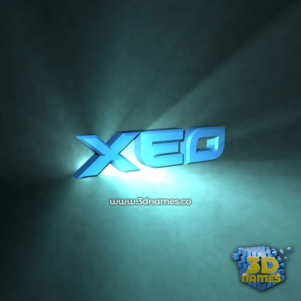 xeo in Light Shine style - 3D name wallpaper