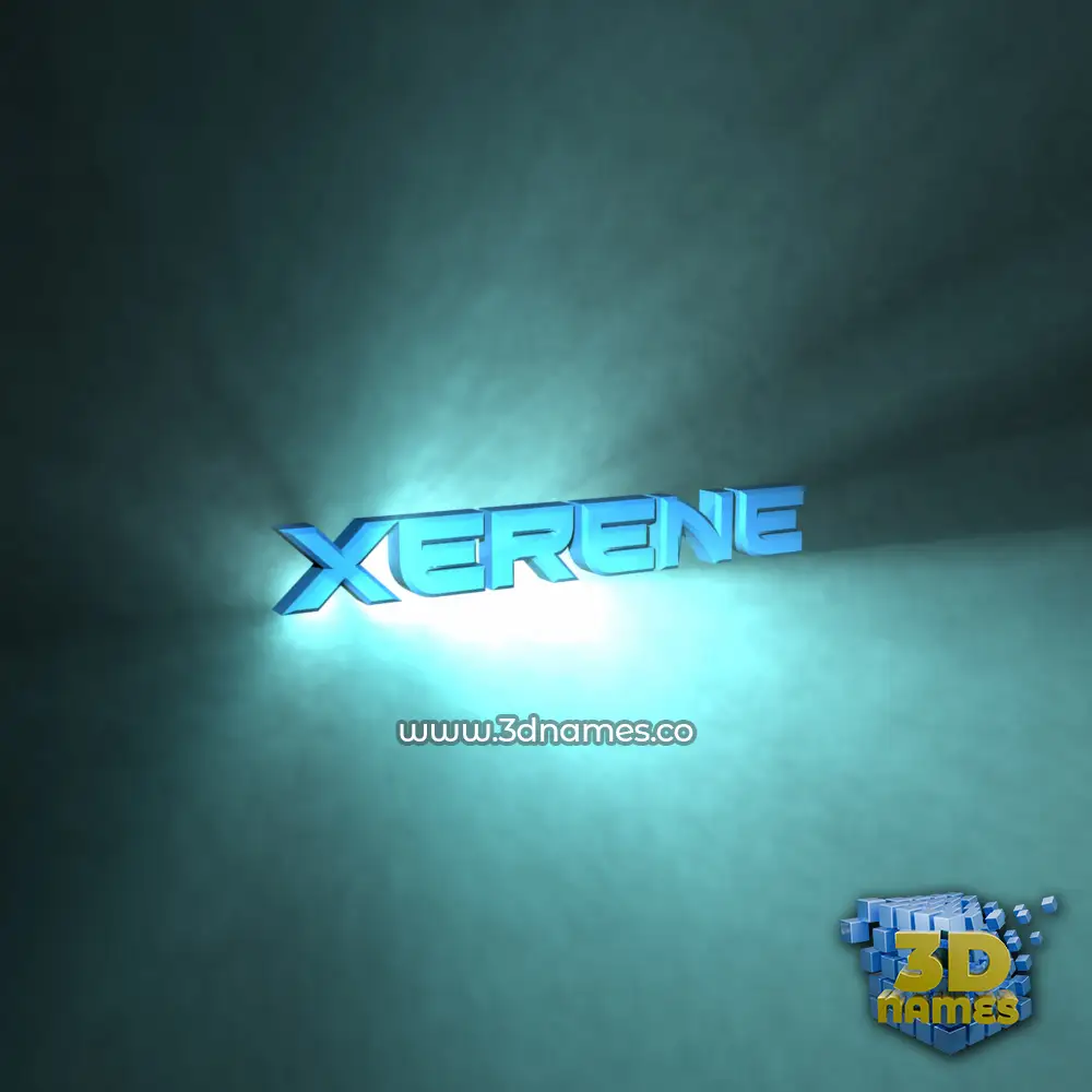 xerene in Light Shine style - 3D name wallpaper