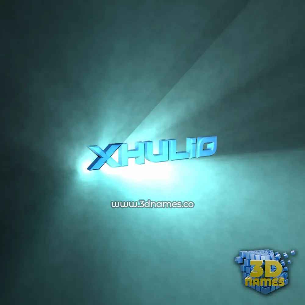 xhulio in Light Shine style - 3D name wallpaper