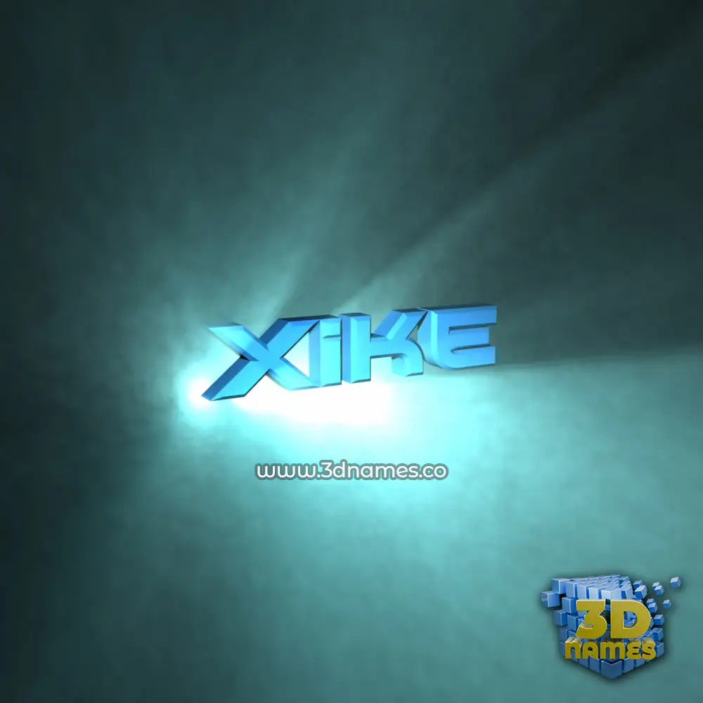 xike in Light Shine style - 3D name wallpaper