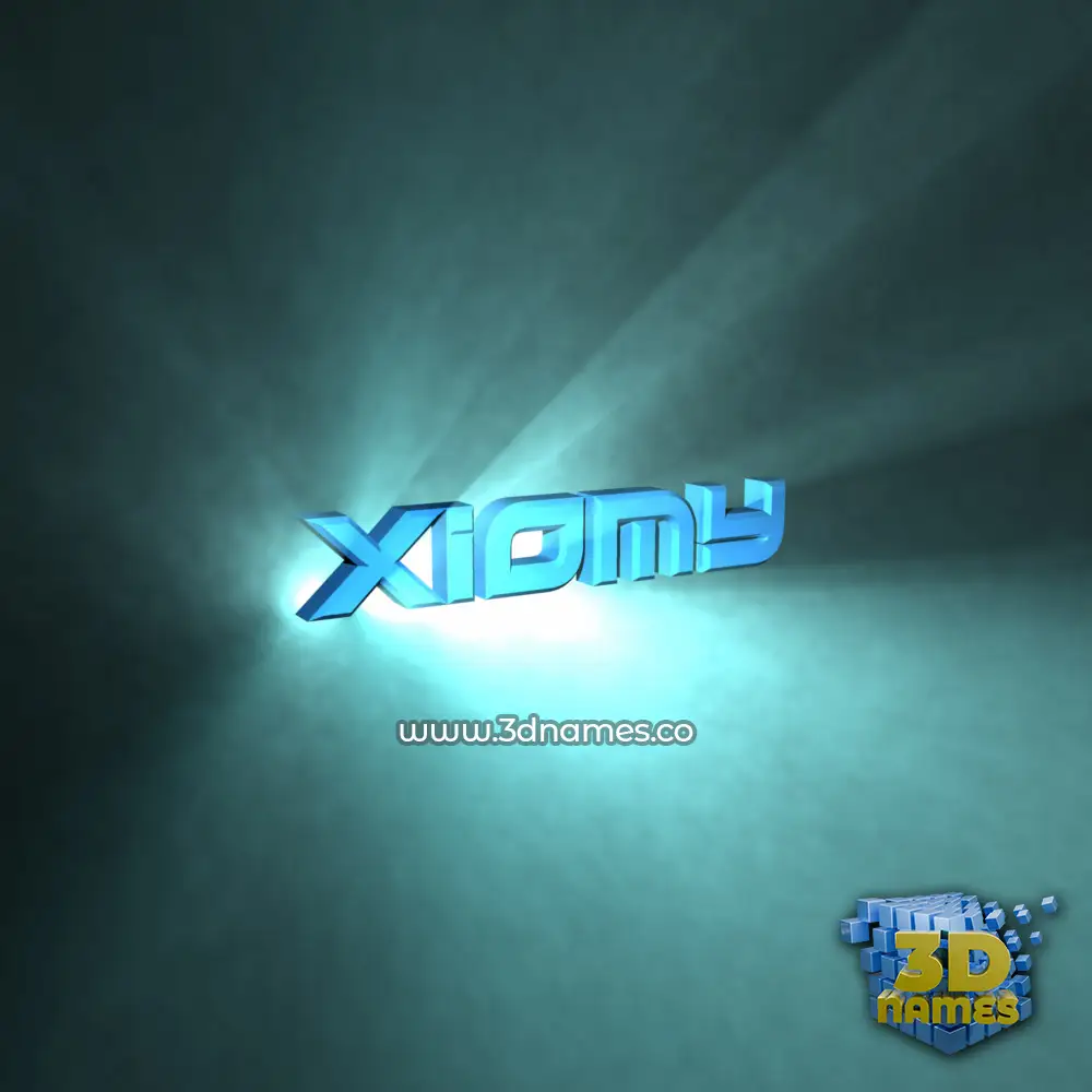 xiomy in Light Shine style - 3D name wallpaper