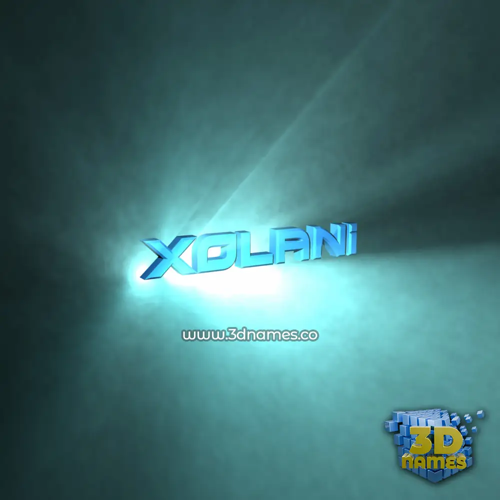 xolani in Light Shine style - 3D name wallpaper