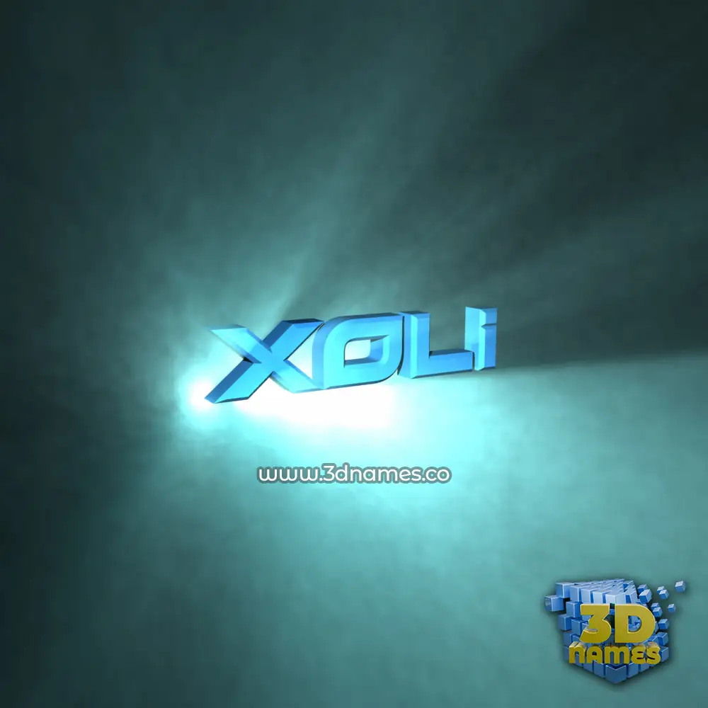 xoli in Light Shine style - 3D name wallpaper
