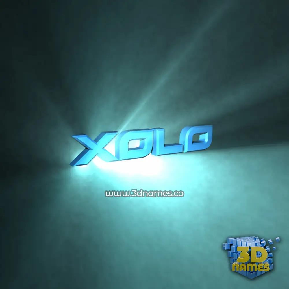 xolo in Light Shine style - 3D name wallpaper