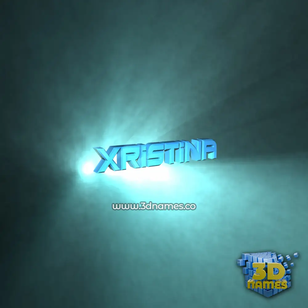 xristina in Light Shine style - 3D name wallpaper