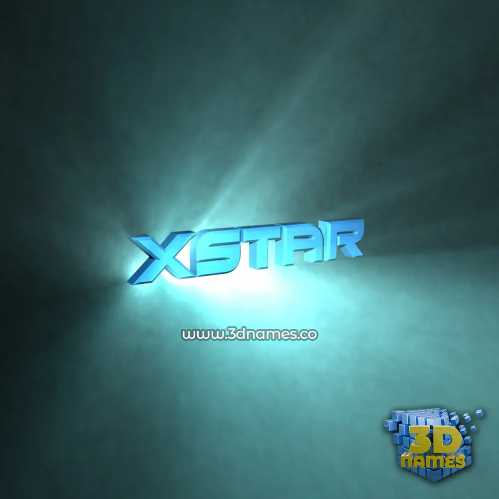 xstar in Light Shine style - 3D name wallpaper