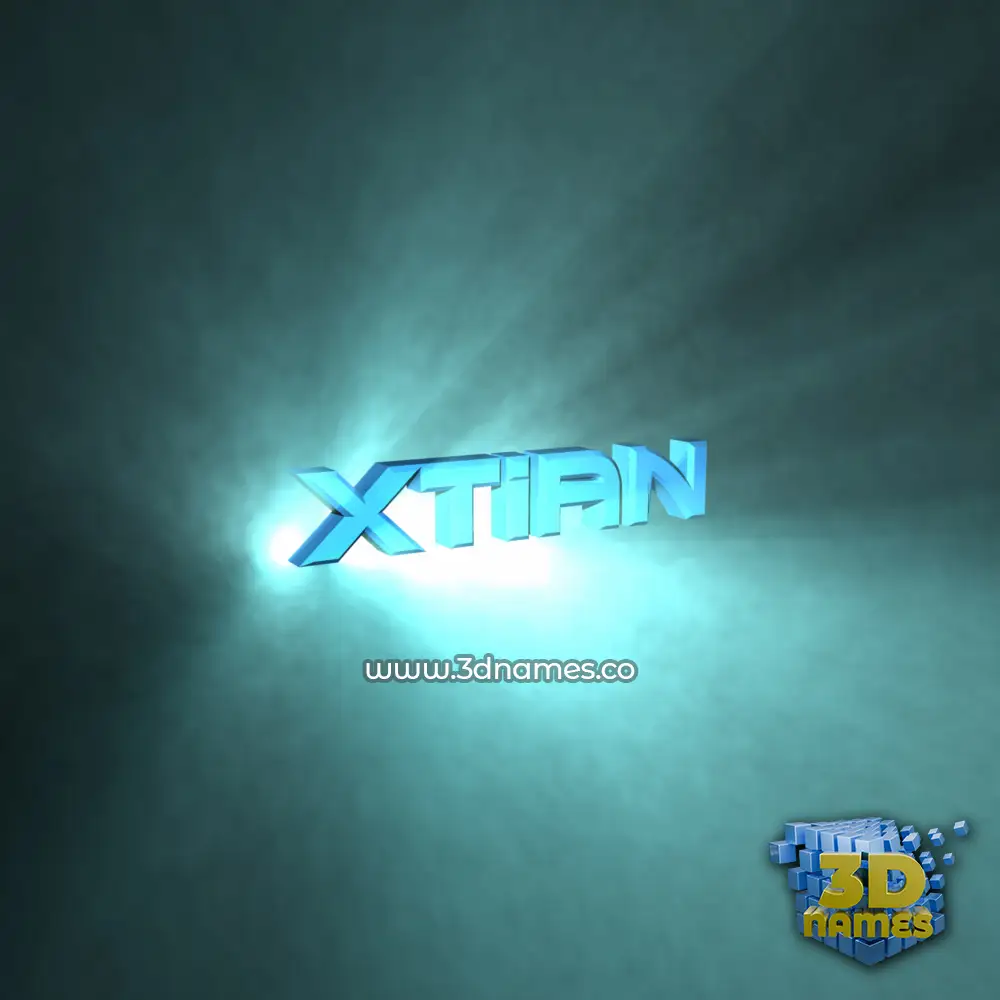 xtian in Light Shine style - 3D name wallpaper