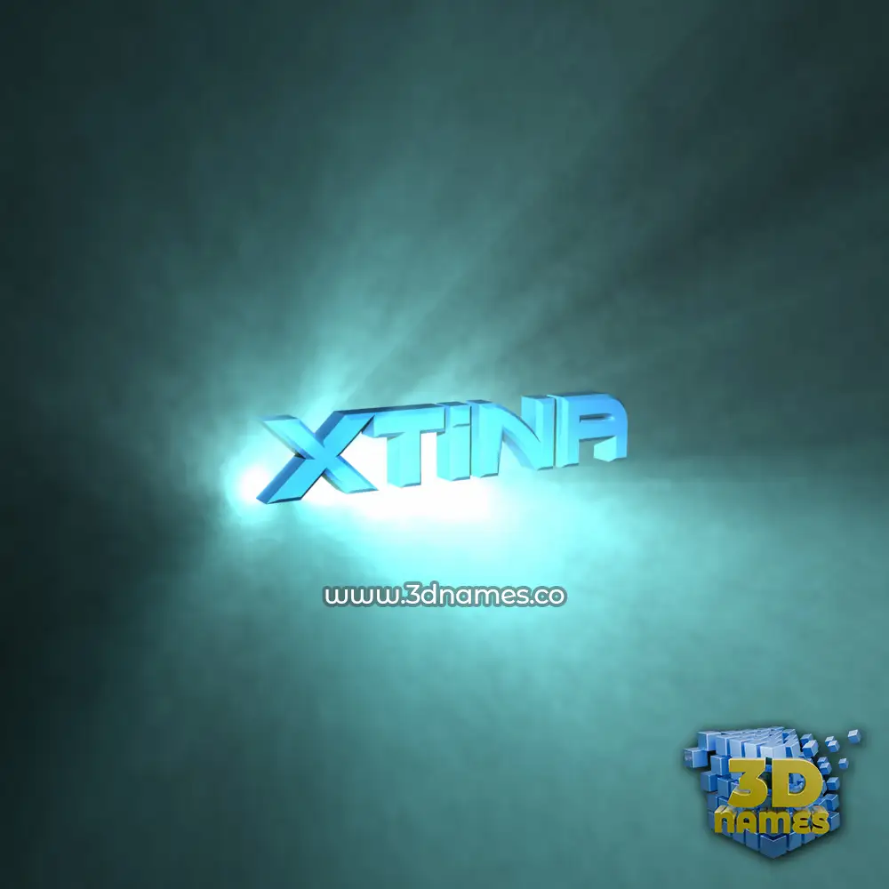 xtina in Light Shine style - 3D name wallpaper