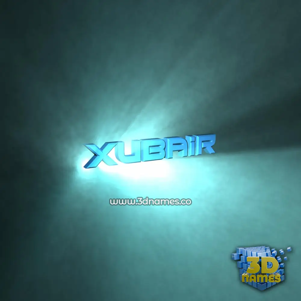 xubair in Light Shine style - 3D name wallpaper