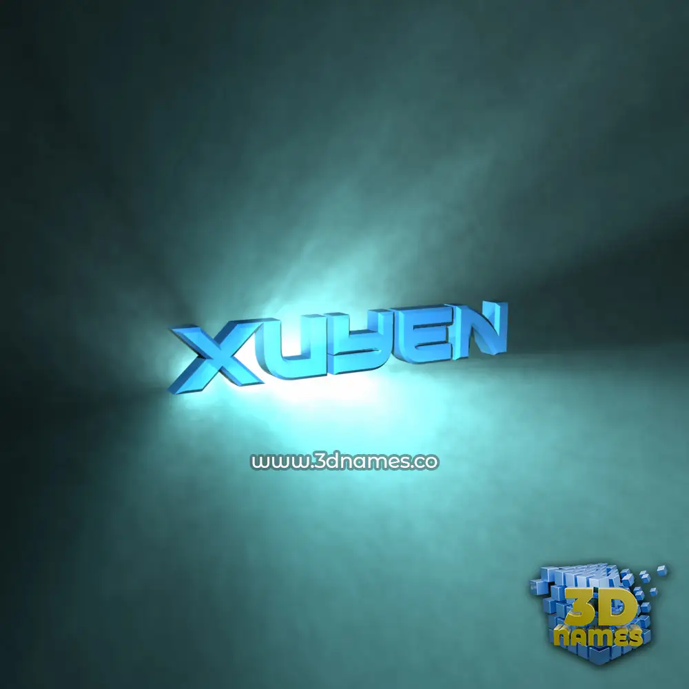 xuyen in Light Shine style - 3D name wallpaper