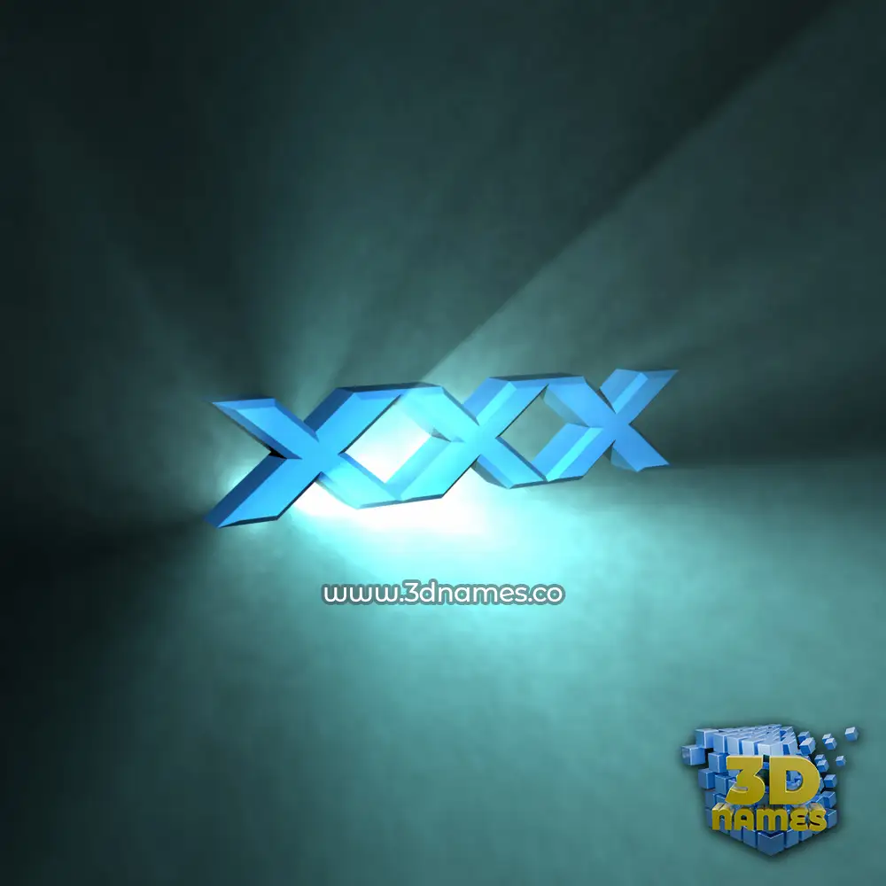 xxx in Light Shine style - 3D name wallpaper