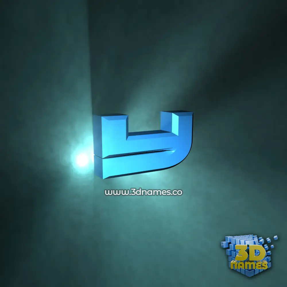 y in Light Shine style - 3D name wallpaper