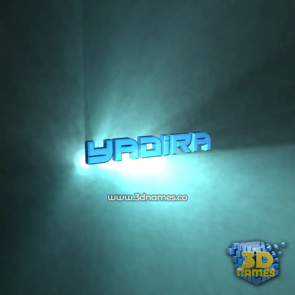 yadira in Light Shine style - 3D name wallpaper