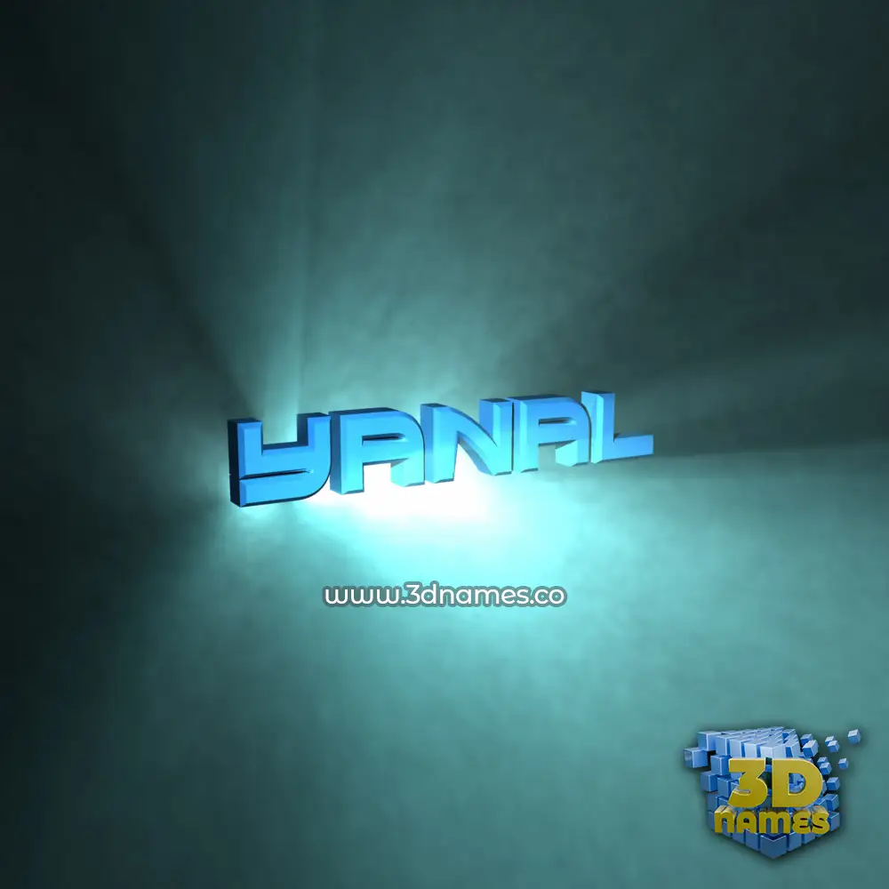 yanal in Light Shine style - 3D name wallpaper