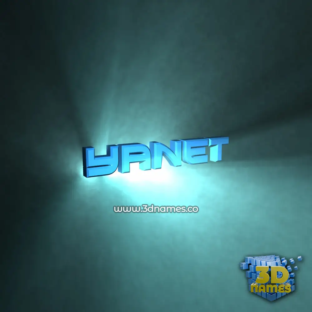 yanet in Light Shine style - 3D name wallpaper