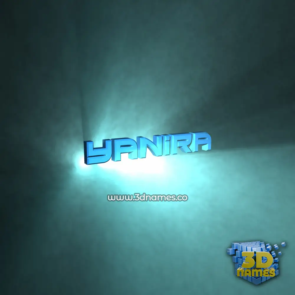 yanira in Light Shine style - 3D name wallpaper