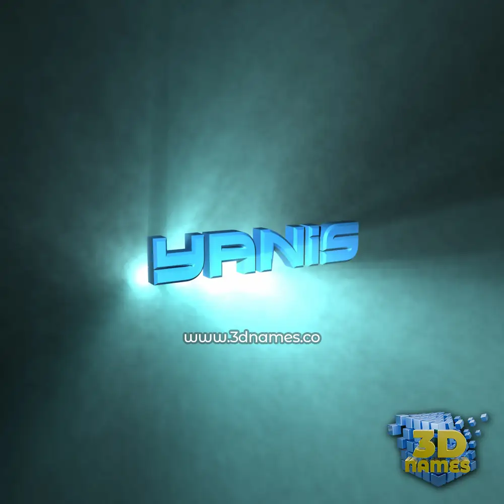 yanis in Light Shine style - 3D name wallpaper
