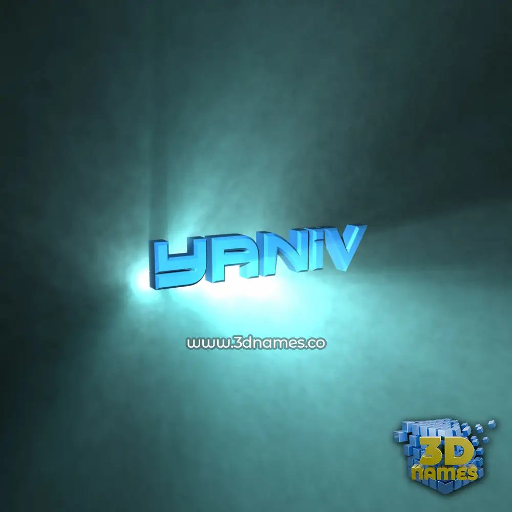 yaniv in Light Shine style - 3D name wallpaper