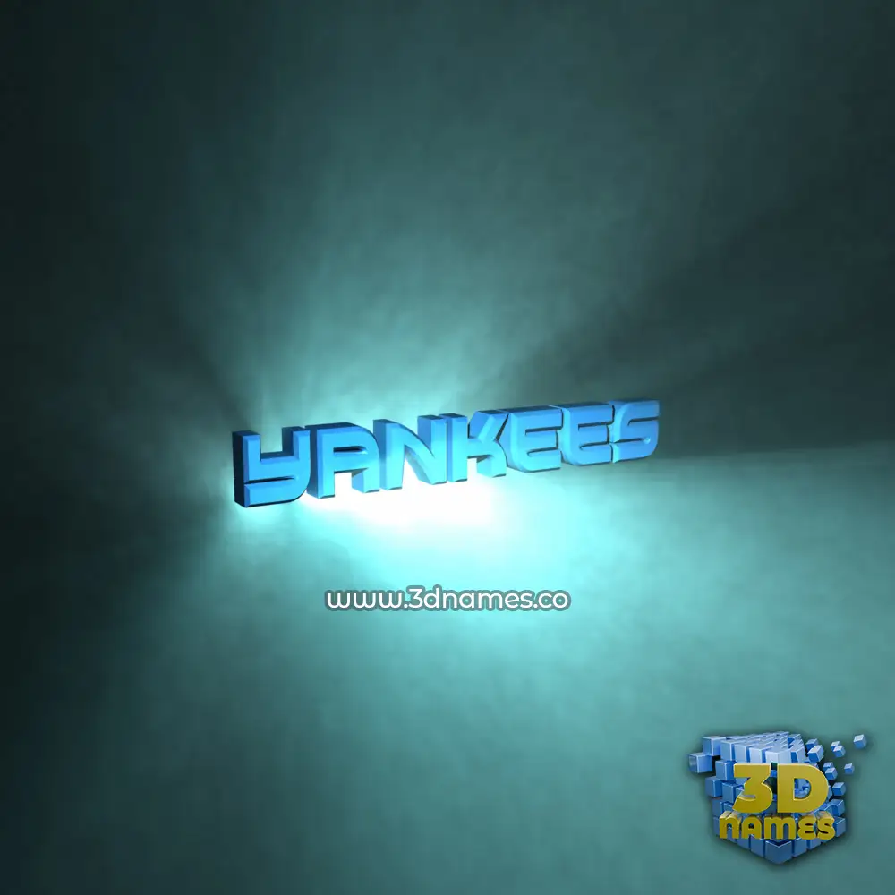 yankees in Light Shine style - 3D name wallpaper