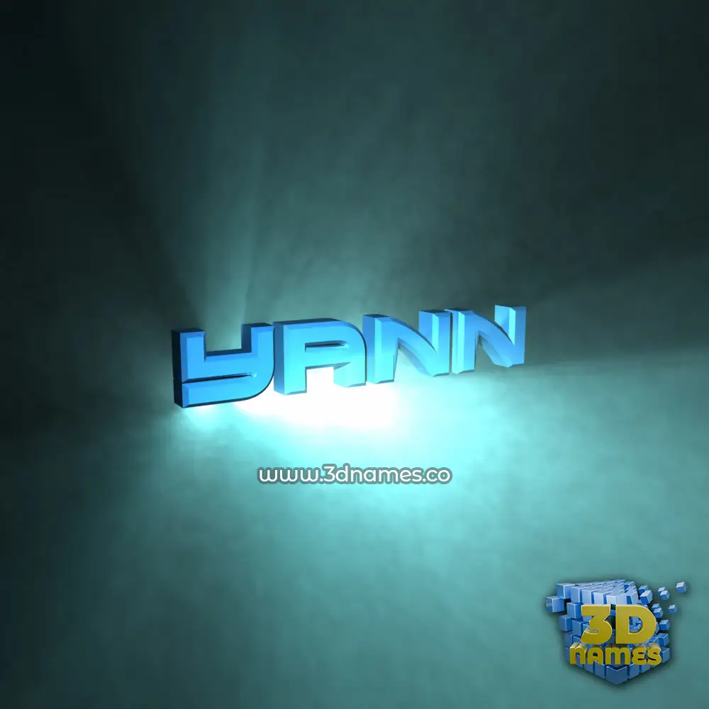 yann in Light Shine style - 3D name wallpaper