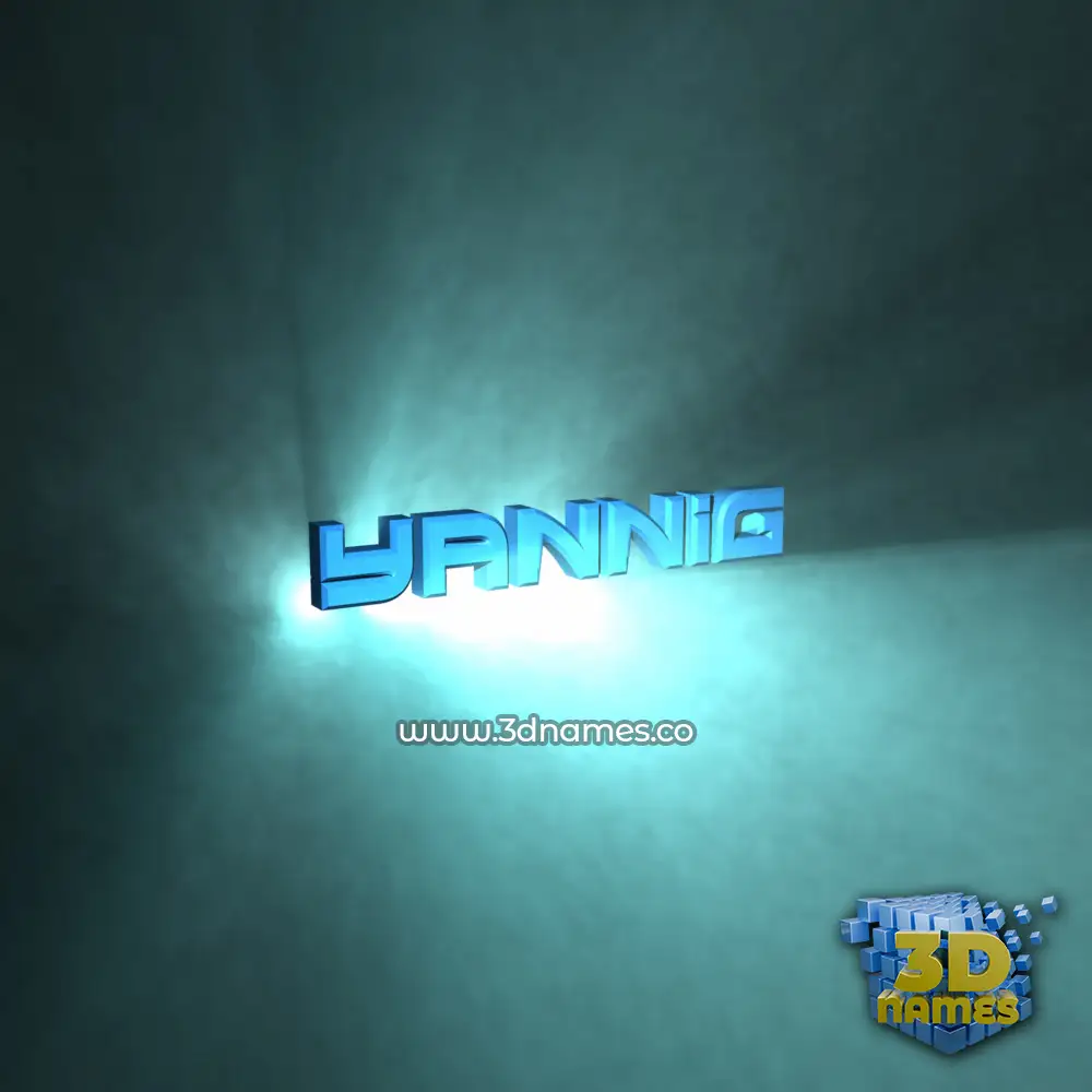 yannig in Light Shine style - 3D name wallpaper