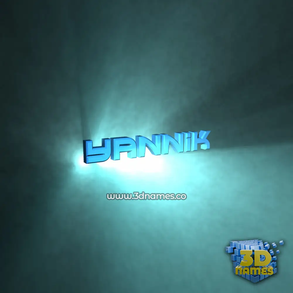 yannik in Light Shine style - 3D name wallpaper