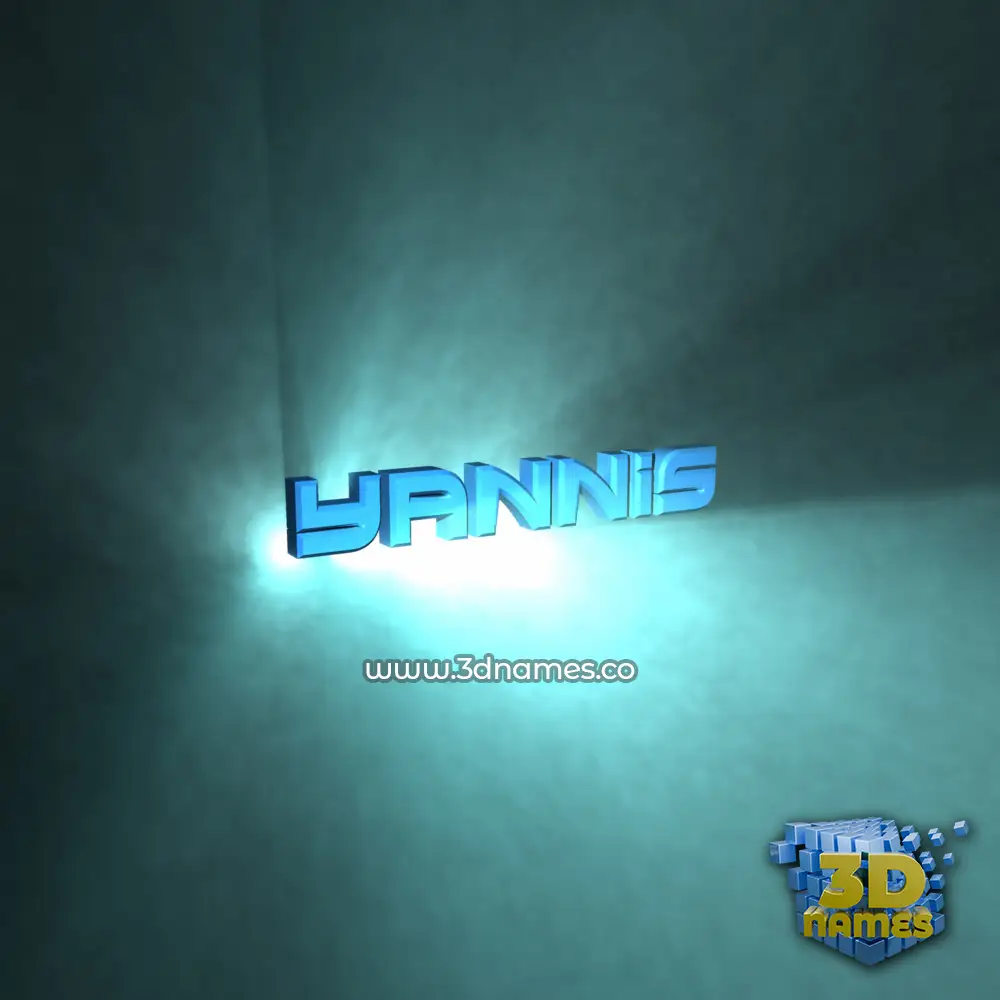 yannis in Light Shine style - 3D name wallpaper
