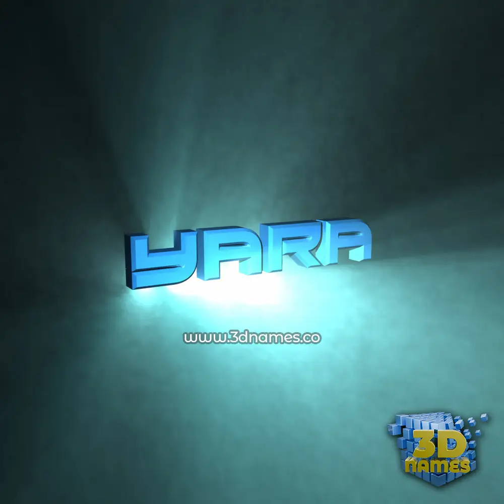 yara in Light Shine style - 3D name wallpaper