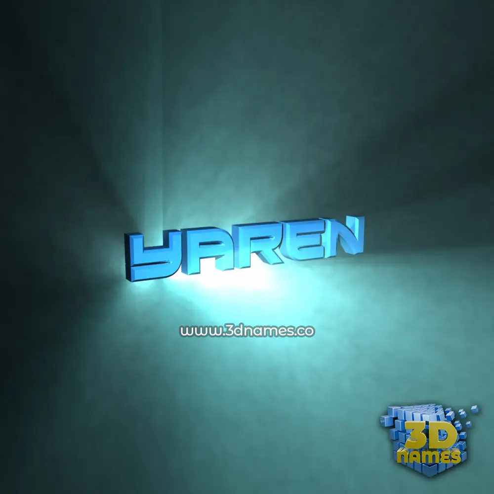 yaren in Light Shine style - 3D name wallpaper