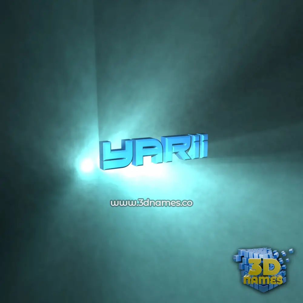 yarii in Light Shine style - 3D name wallpaper