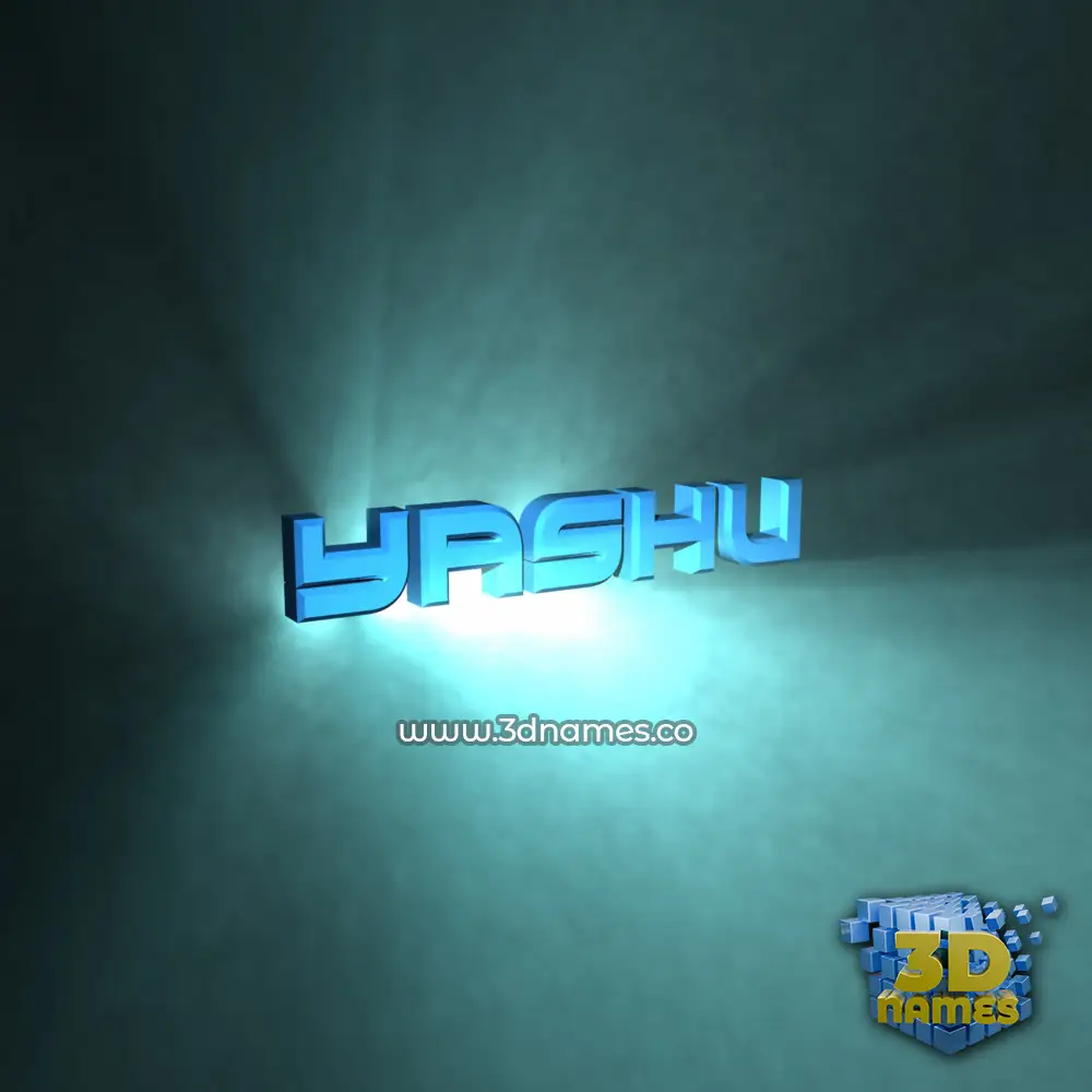 yashu in Light Shine style - 3D name wallpaper