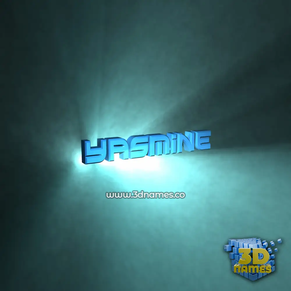 yasmine in Light Shine style - 3D name wallpaper