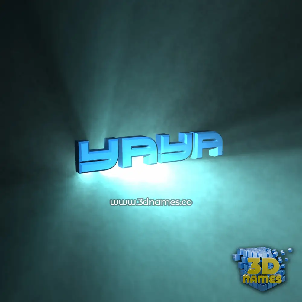 yaya in Light Shine style - 3D name wallpaper