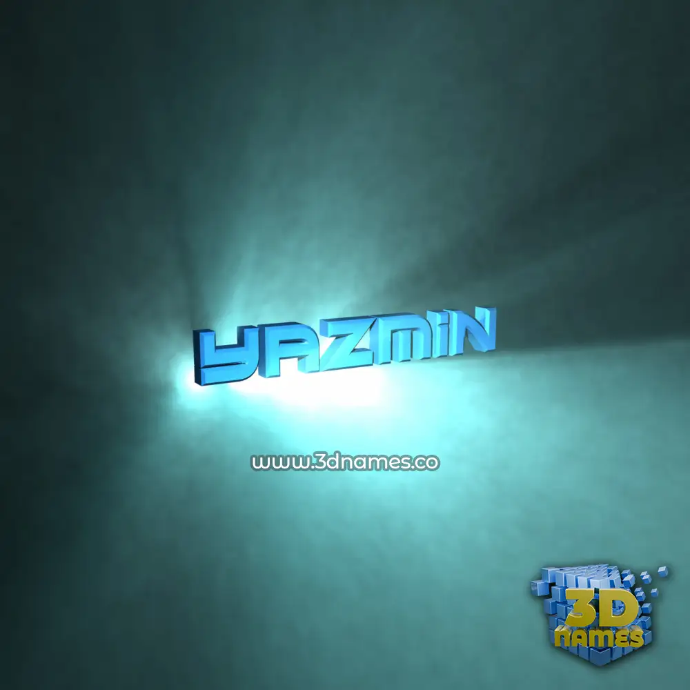 yazmin in Light Shine style - 3D name wallpaper