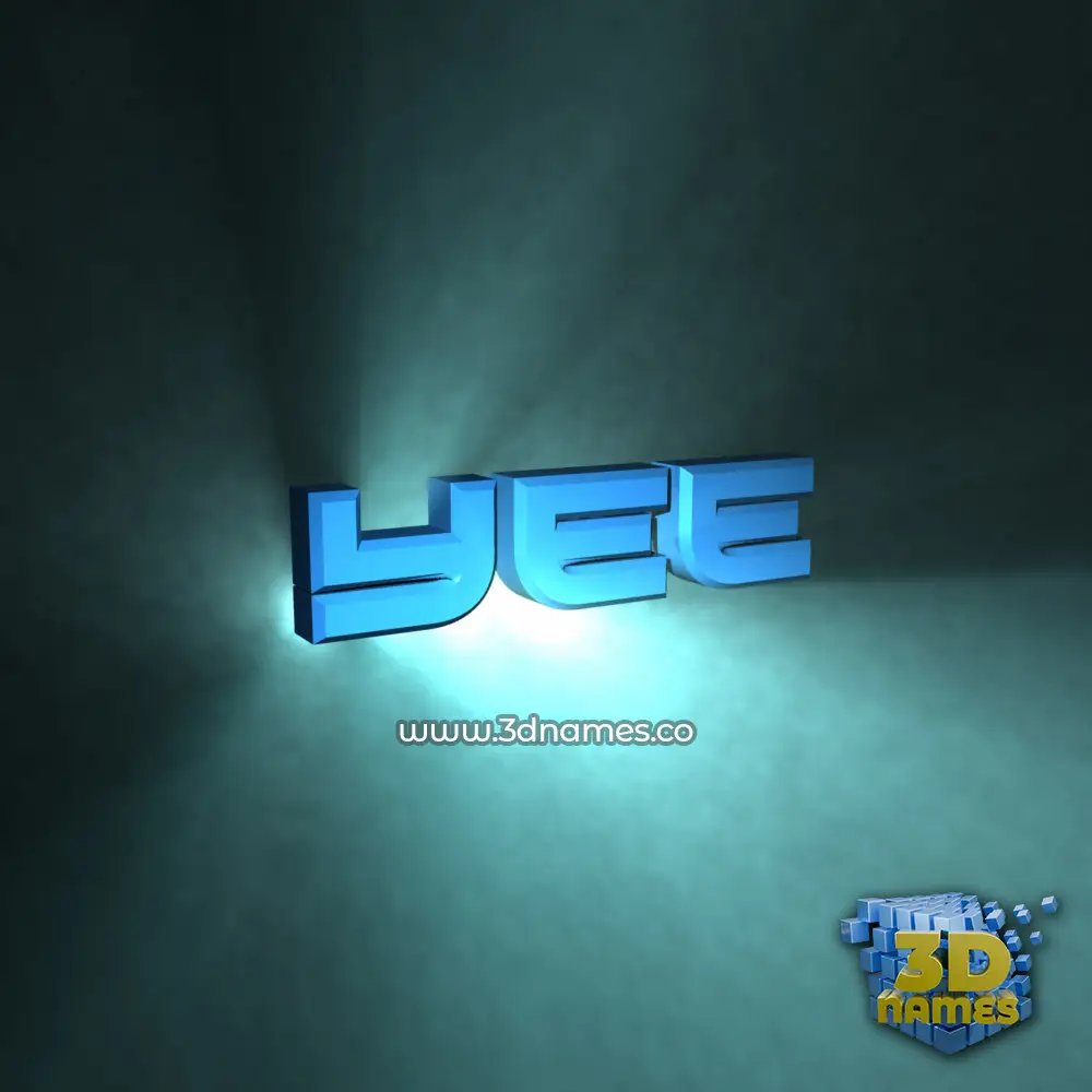 yee in Light Shine style - 3D name wallpaper