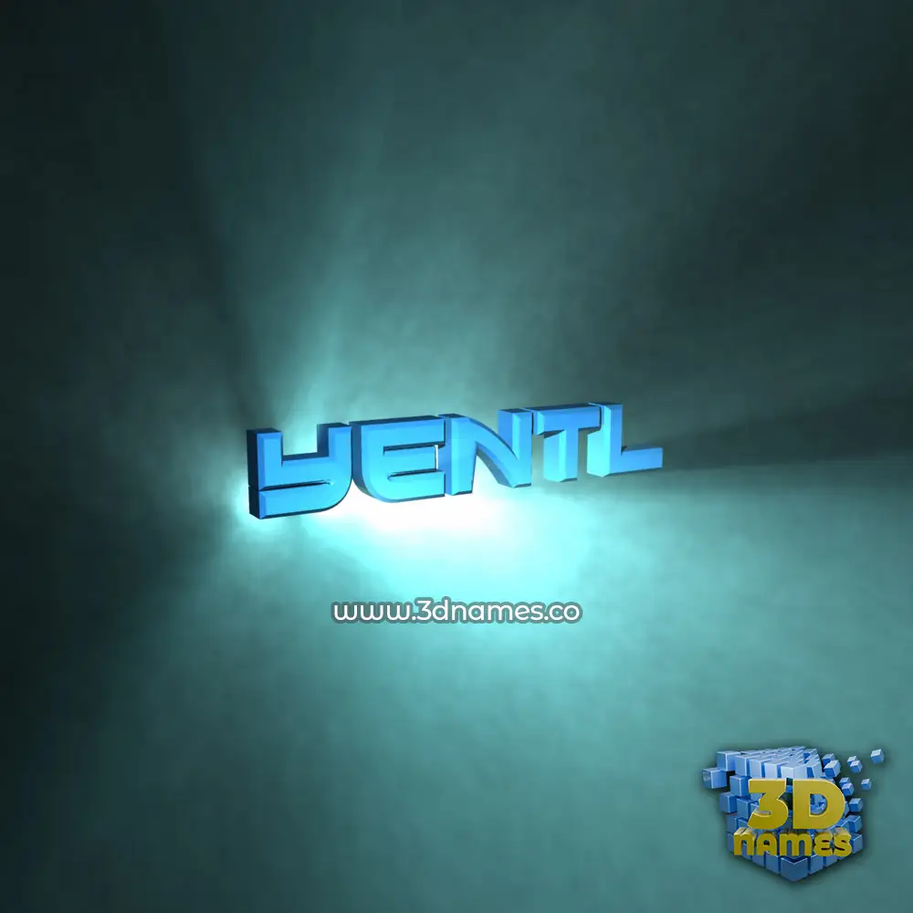 yentl in Light Shine style - 3D name wallpaper