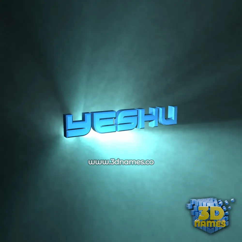 yeshu in Light Shine style - 3D name wallpaper