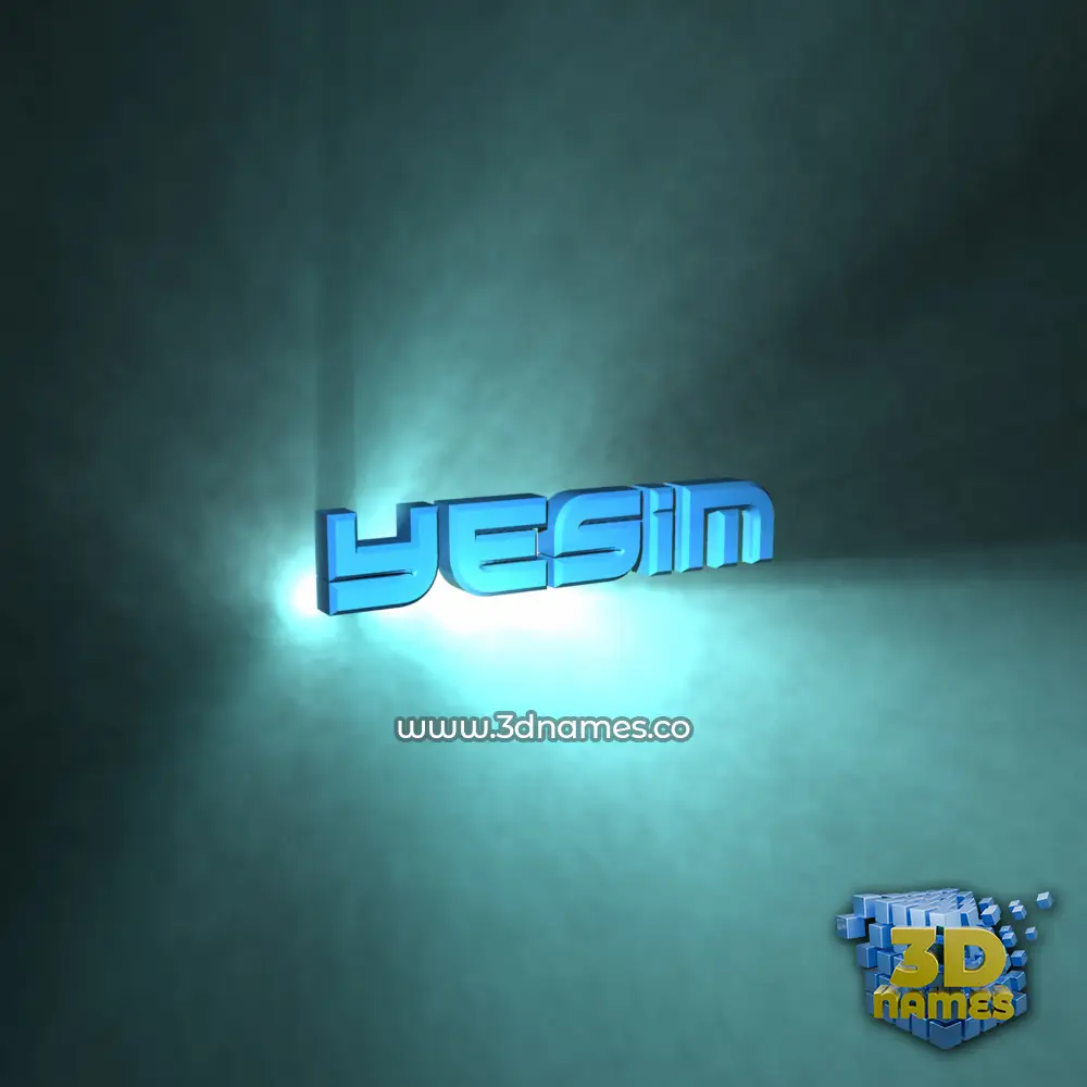 yesim in Light Shine style - 3D name wallpaper