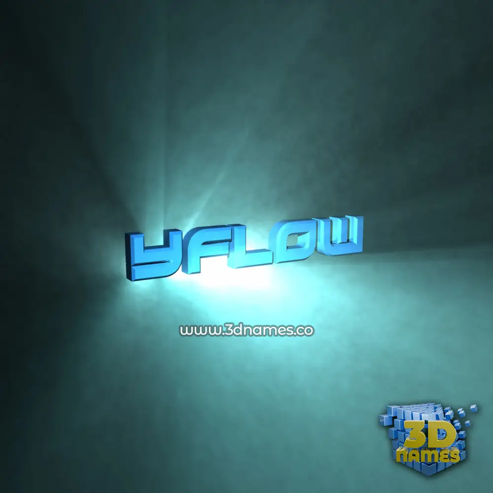 yflow in Light Shine style - 3D name wallpaper
