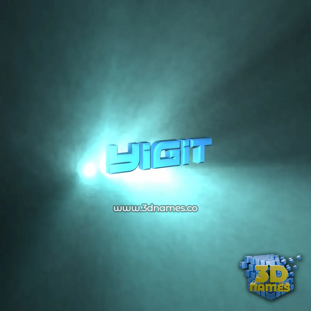 yigit in Light Shine style - 3D name wallpaper