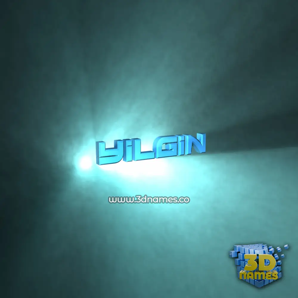 yilgin in Light Shine style - 3D name wallpaper