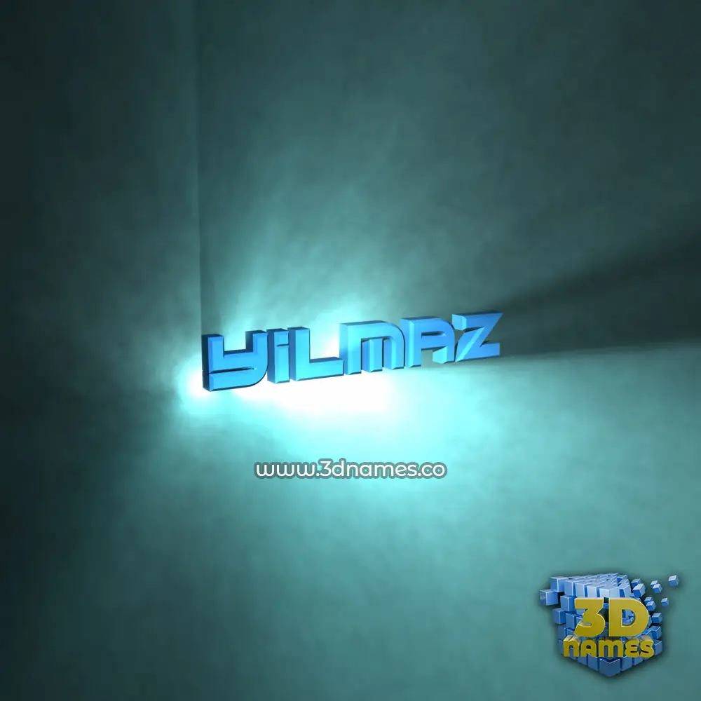 yilmaz in Light Shine style - 3D name wallpaper