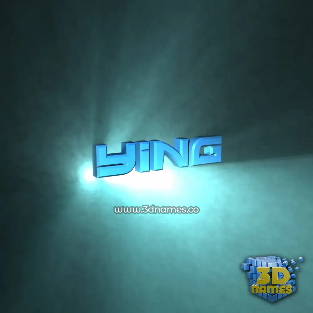 ying in Light Shine style - 3D name wallpaper