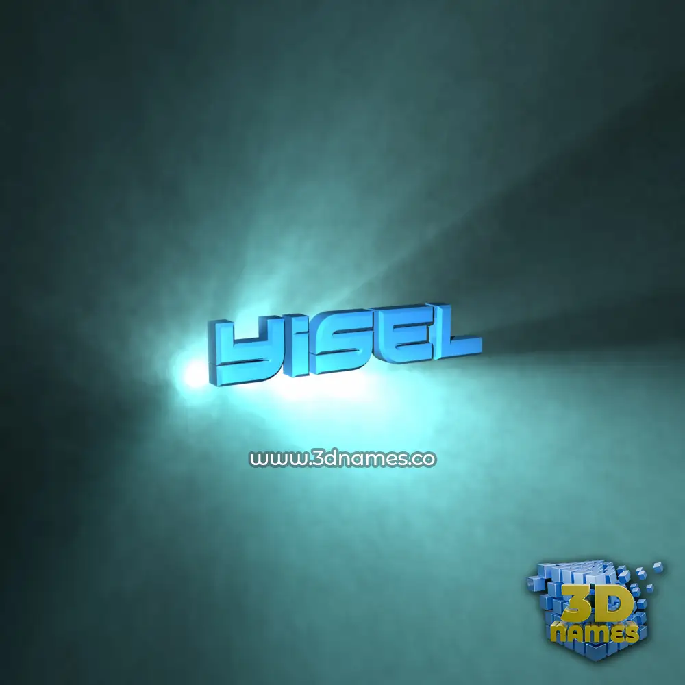 yisel in Light Shine style - 3D name wallpaper